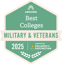 Abound 2024 Badge for Best Colleges for Military and Veterans