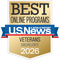 U.S. News and World Report 2025 Badge for Best Online Programs for Veterans - Bachelor's