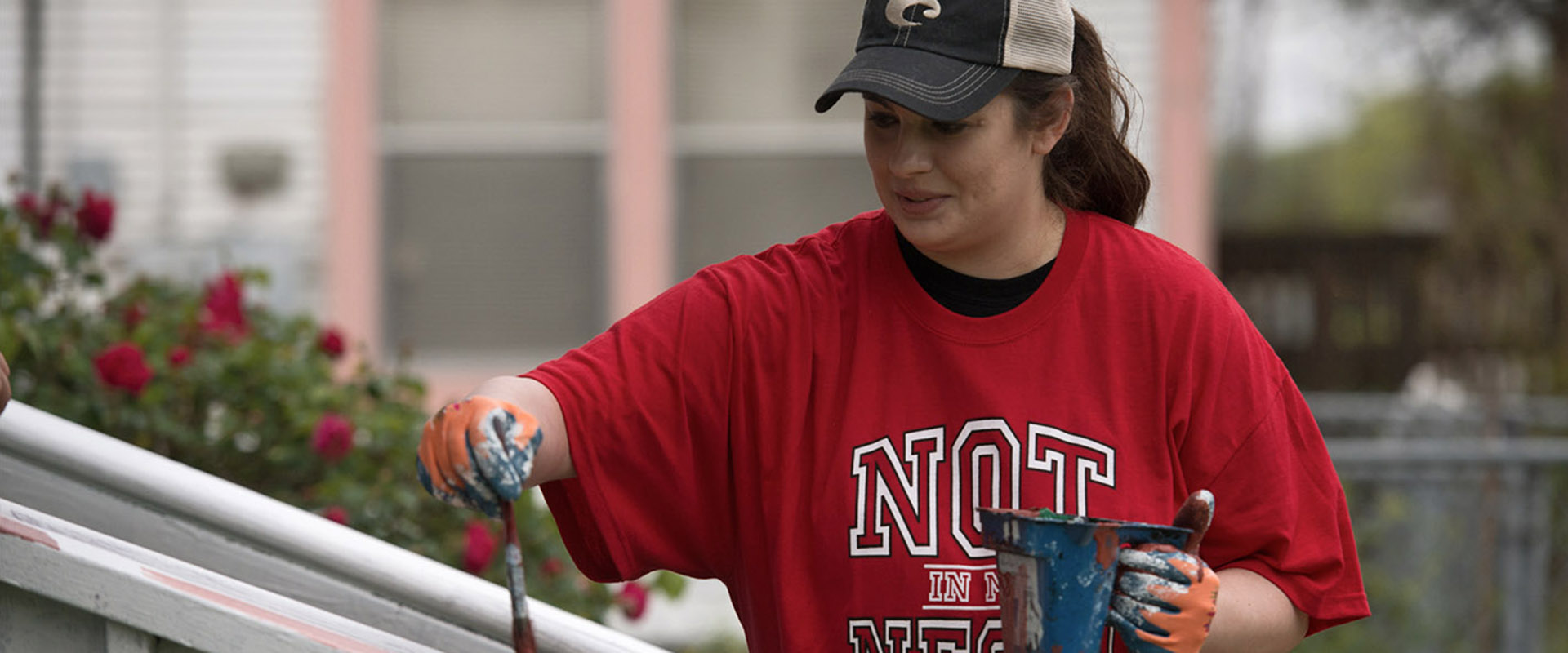 Student doing community service hours