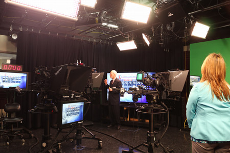 an image of a weather broadcast studio