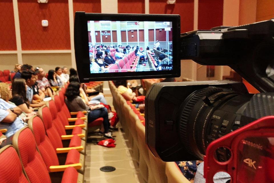 video camera at event