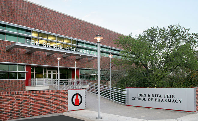 Outside Feik School of Pharmacy