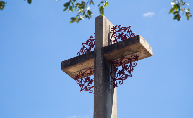 Cross against the sky