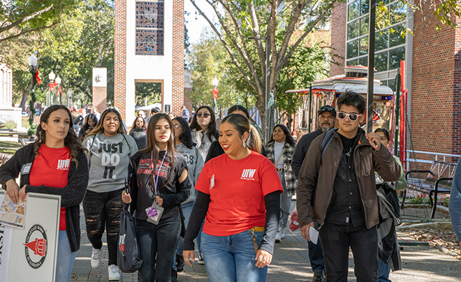 group photo with high school students