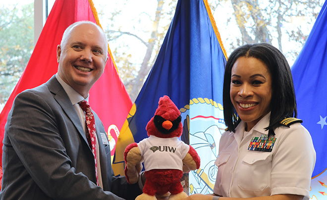 Students and professor