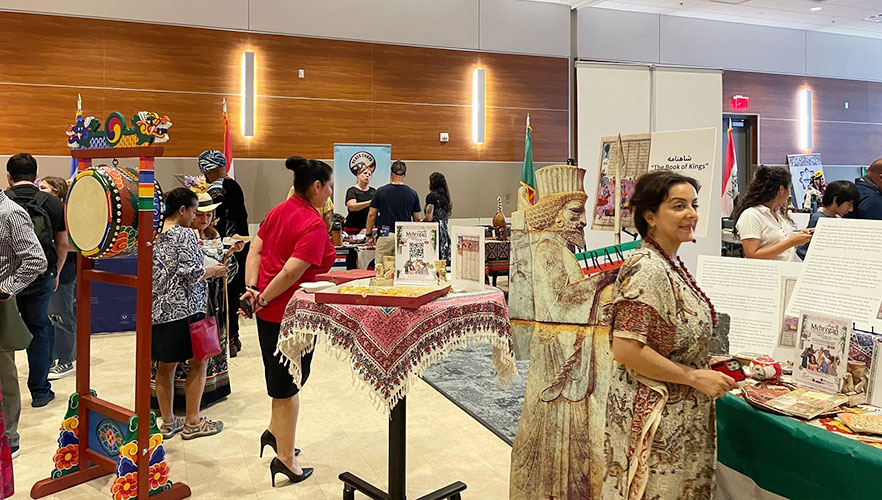 Multicultural fair tables