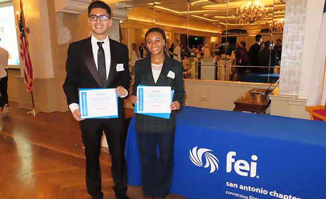 Lewis and Reynoso at FEI dinner