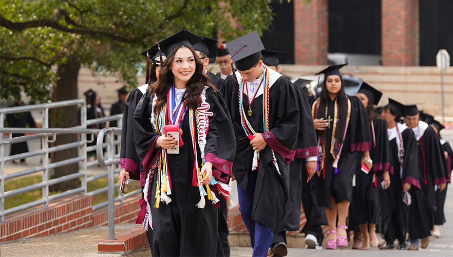 graduates walking