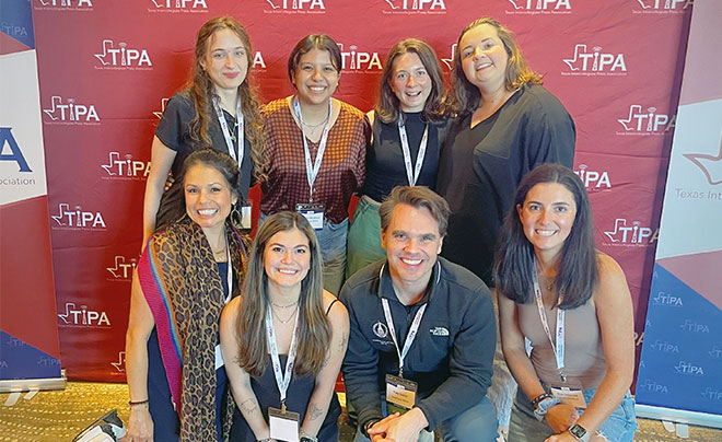 Communication Arts faculty and student TIPA attendees