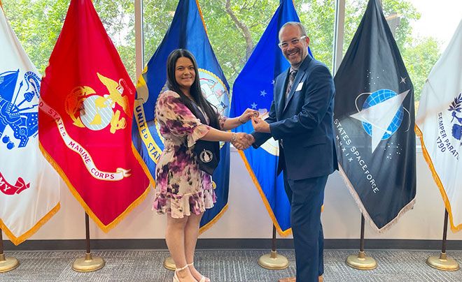 Veteran's office reception