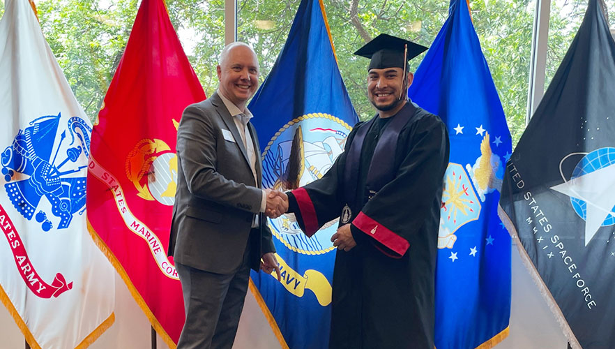 Veteran's office reception