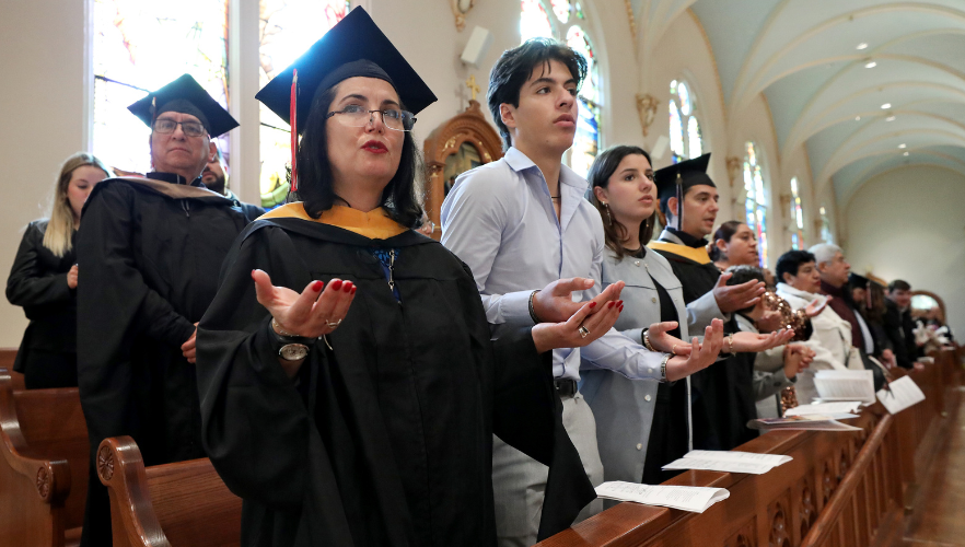 Graduates at Baccalaureate Mass