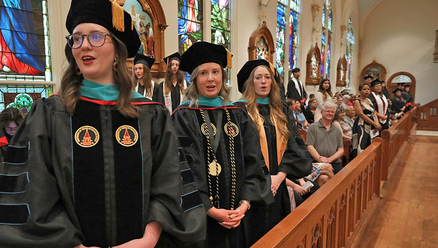 Graduates at Baccalaureate Mass 