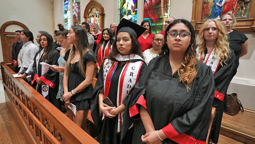 Graduates at Baccalaureate Mass 