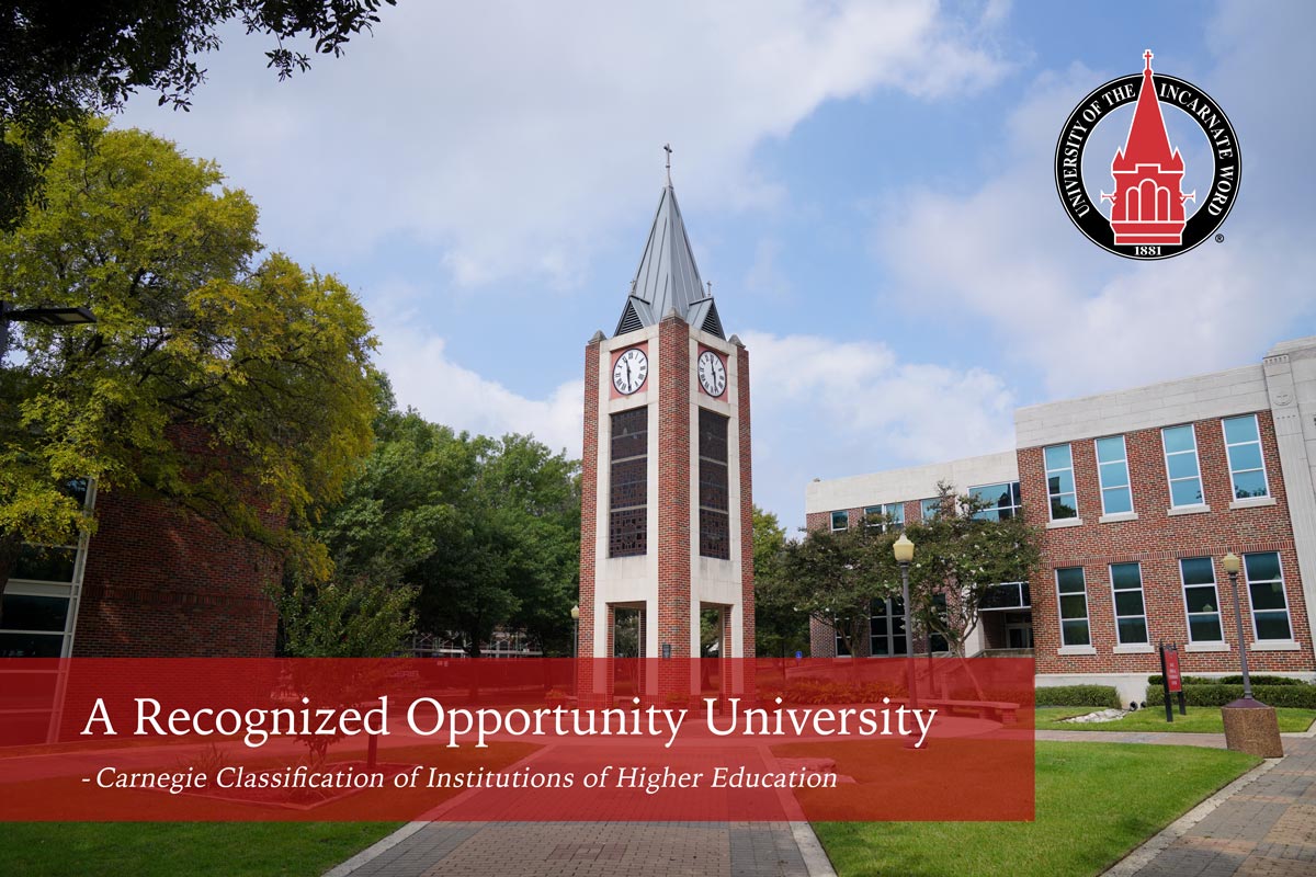 Clocktower with Carnegie Classification of Institutions of Higher Education