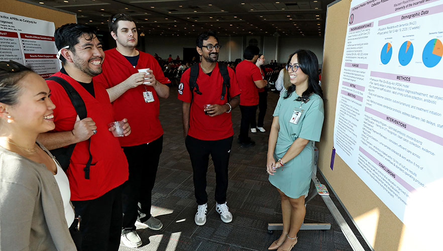 UIW students presenting research posters