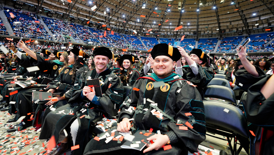 Graduates celebrating