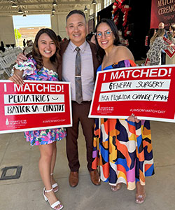 Dr. Vera receiving Match Day results