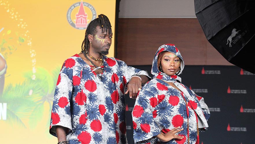 Two fashion models posing