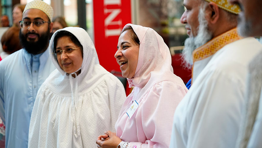 Festival of Faiths attendees smiling