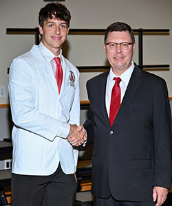 Dean Maize with White Coat Ceremony honoree