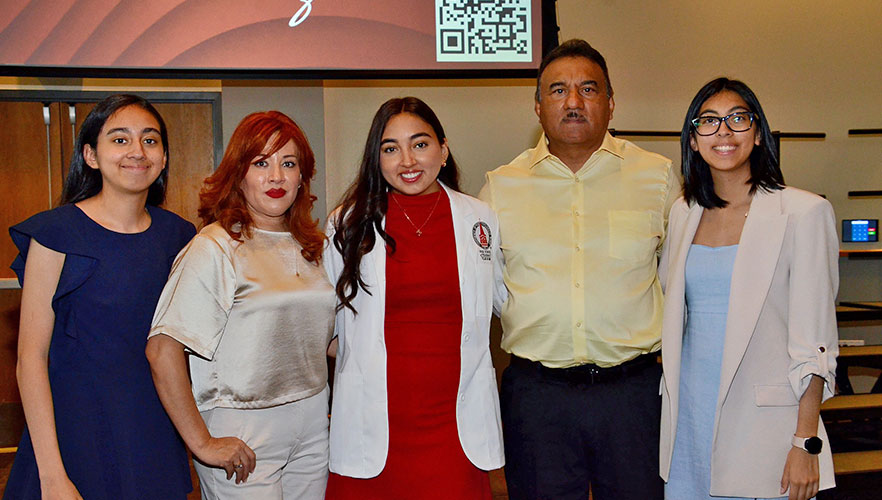 2025 FSOP White Coat Ceremony honoree with family