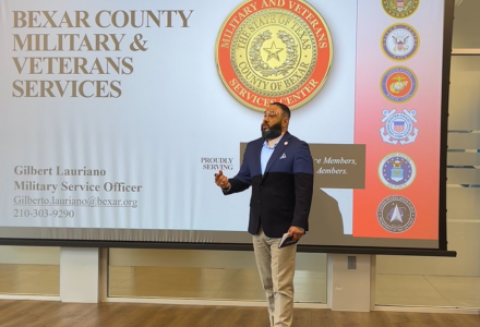 Gilbert Lauriano at the Bexar County Military and Veterans Center