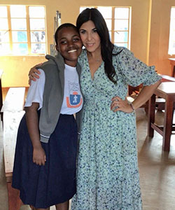 Haskins with student