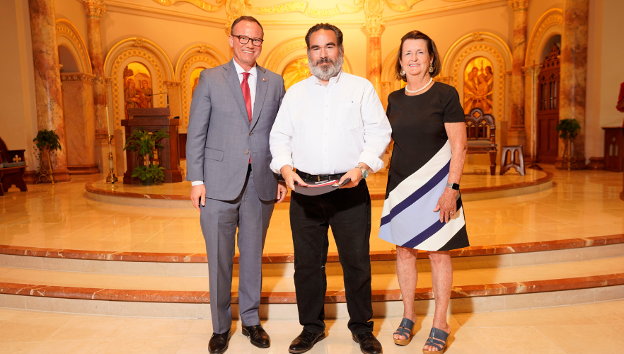Honoree with Dr. Thomas M. Evans and Suzanne Goudge