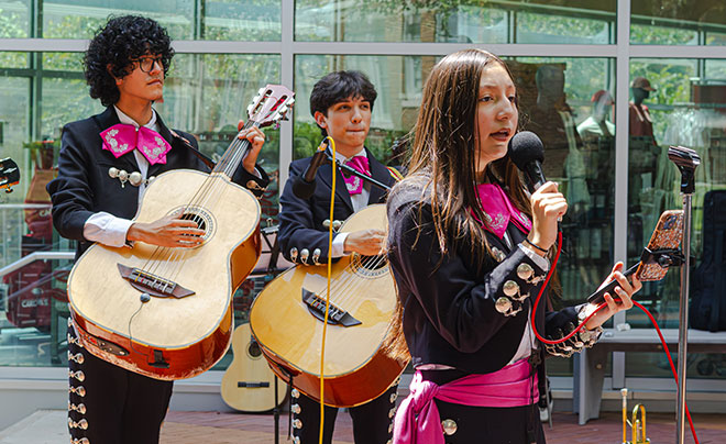 Mariachi group performing 