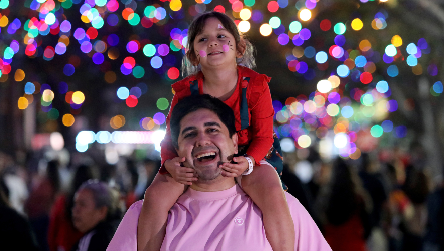 Family enjoying Light the Way