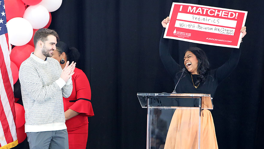 Matched student showing results