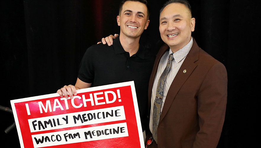 Dean Pham with matched student