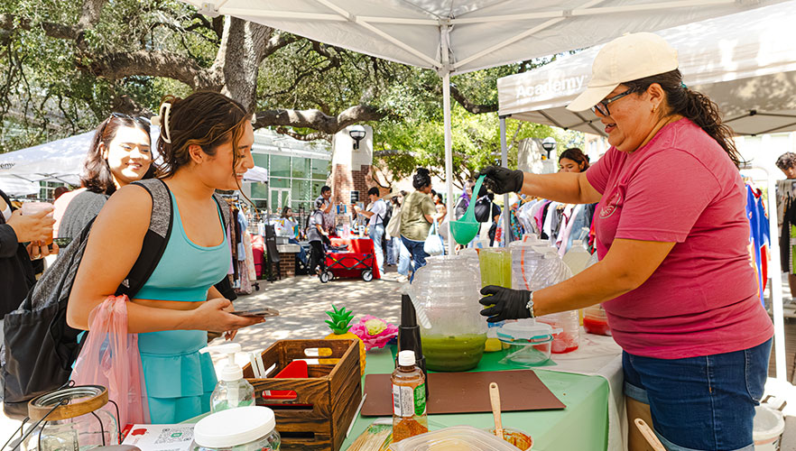 Student buying food
