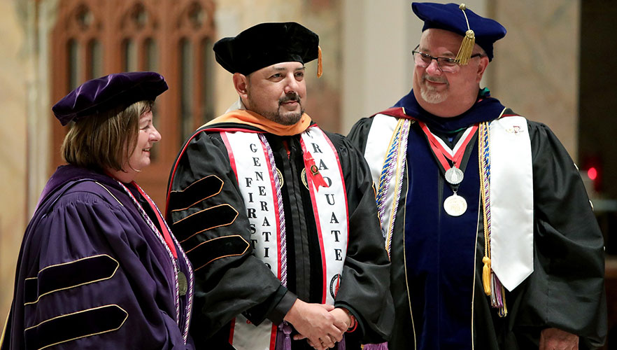 Nursing student receiving pin