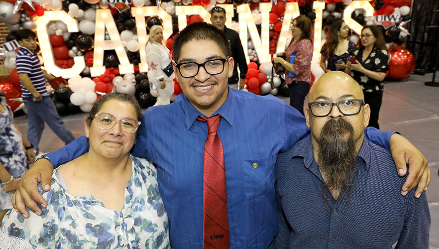 Student and family at Pinning Ceremony 2025