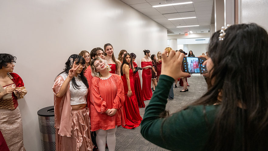 Student models lined up