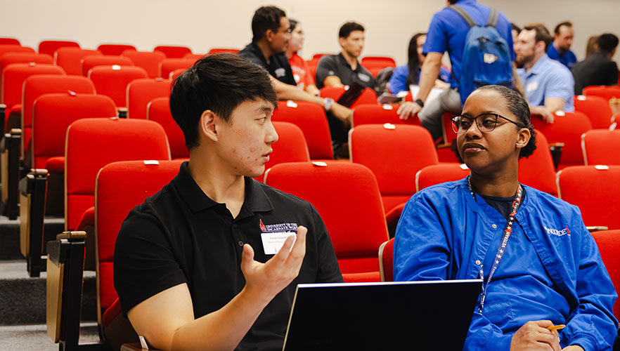 UIW and Concorde students talking