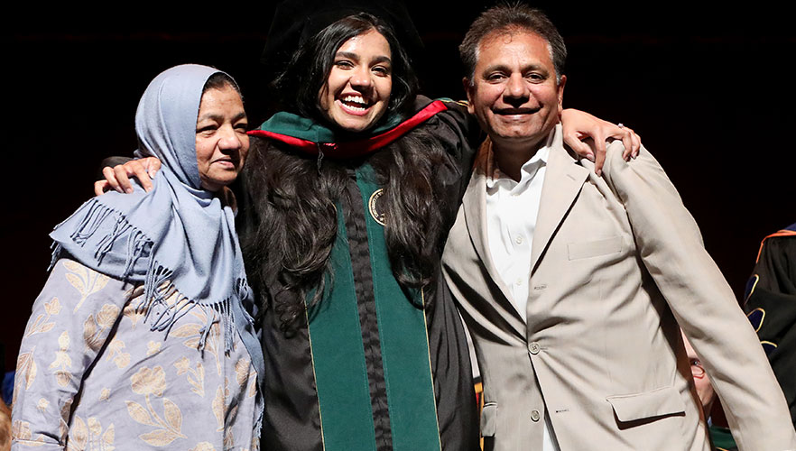 UIWSOM graduate being hooded