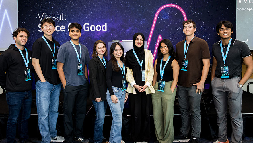 Jackson (far left-hand side) with competition finalists