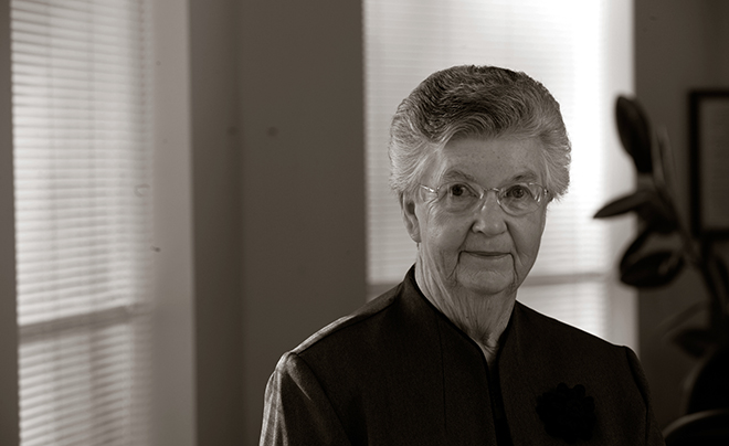 a portrait of Sr. Margaret Patrice Slattery, CCVI, UIW president emerita
