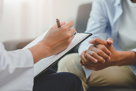 student in counseling