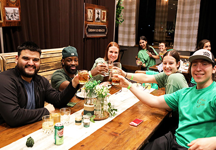 students sitting at table