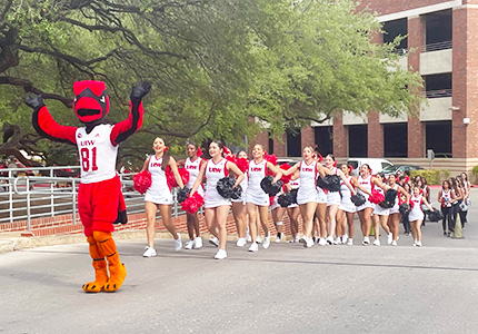 Cheerleaders and Cardinal