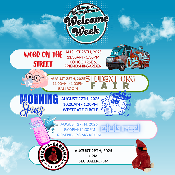 welcome week 2025 flyer