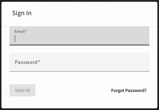 Screenshot of Sign In Page for UIW Application Account