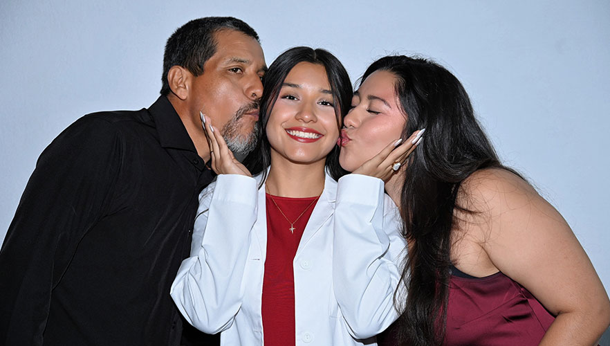 Student with parents